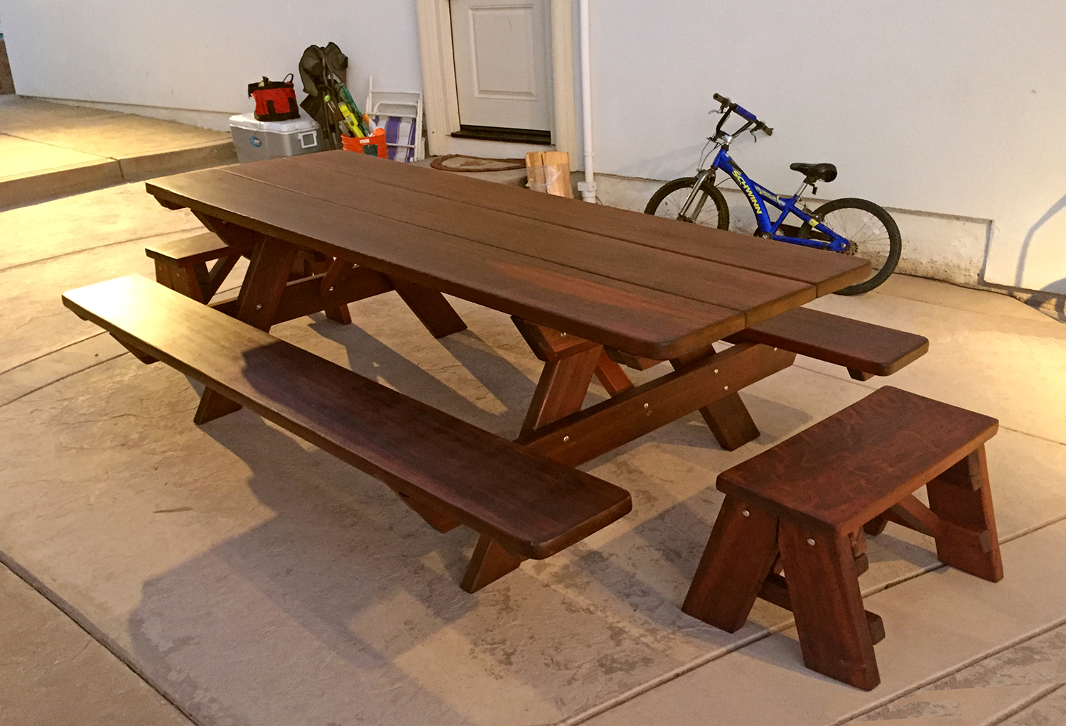 Large Wooden Picnic Table, Custom Wood Picnic Table Kit